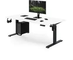 Stalviršis Jan Nowak Elektrinis reguliuojamo aukščio ergonomiškas antracito-baltas, 1600x800 mm: ARIA (5907367517460)