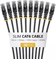 StarTech Tinklo kabelis juodas 1 m Cat6 U/UTP (UTP) (N6PAT100CMBKS10PK)
