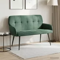 Dvivietė sofa su metalinėmis kojelėmis 2 vietos Jūrinė žalia