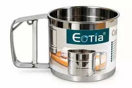 Metalinis miltų sijotuvas EOTIA, 16 × 10,5 × 9,5 cm