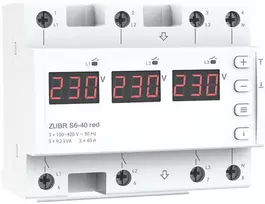 ZUBR S6-63 Raudonas - automatinis fazių perjungiklis 3×63 A