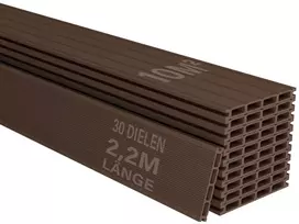 Juskys WPC terasos lentos, 10 m², rudas