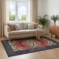 Kilimas ORIZ Raudona 300 x 400 cm 100% poliesteris