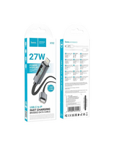 USB C į Lightning Hoco PD 27W laidas su ekranu 1 m X112 juodas