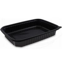 Indeliai Plastikiniai 1200 ml 25x18,5x4 (50 vnt) Juodi