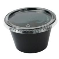 Indeliai Plastikiniai Apvalūs Juodi 110 ml 250 vnt.