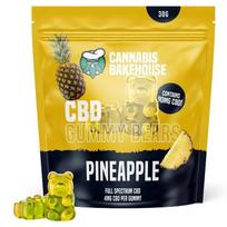 Cannabis Bakehouse CBD guminukai „Ananasas“, 22 vnt. × 4 mg CBD, 30 g