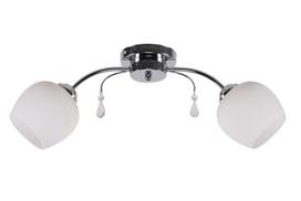 Šviestuvas lubų Candellux Lighting Zachera 32-78674, E27, 2 x 40 W, balta sp. / nerūdijančiojo plieno sp.