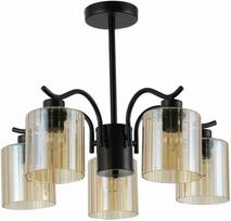Šviestuvas lubų Candellux Lighting Visto 35-56108, E27, 5 x 40 W, gintaro sp. / juoda sp.