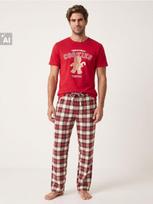 Sinsay - Dviejų dalių regular fit pižama su imbierinio sausainio žmogeliuko printu - multicolor