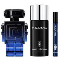 Rinkinys Paco Rabanne Phantom Intense vyrams: kvapusis vanduo EDP, 100 ml + dezodorantas, 150 ml + kvapusis vanduo EDP, 10 ml