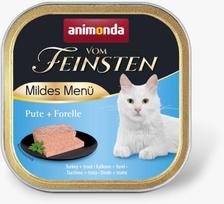Šlapias kačių maistas Animonda Vom Feinsten Mildes Menu, kalakutiena/upėtakis, 0.1 kg
