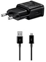 SAMSUNG EP-TA200EBE + ECB-DU4EBE 15W Travel Charger + microUSB Data Cable black (OOB Bulk)