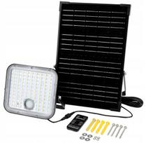 Saulės LED prožektorius 30 W, 4800 lm, IP65, juodas, lauko apšvietimui, 3000–4000 K