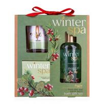 Vonios priemonių rinkinys Accentra Bath set Winter Spa: dušo želė, 100 ml + vonios druska, 80 g + žvakidė, 1 vnt.