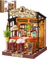Mini namas 3D konstruktorius Rolife Tipsy Cat Bar, DS054, 136 d.