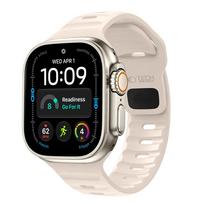 Tech-Protect Silicone Line Strap for Apple Watch 44 / 45 / 46 / 49 mm - Beige