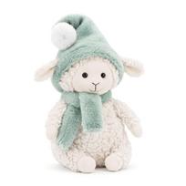 Minkštas žaislas avelė Marshmallow su mėtine kepure – 2027 metų simbolis, 25 cm
