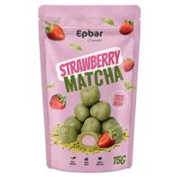 Braškiniai saldainiai su baltuoju šokoladu ir matcha, 75g