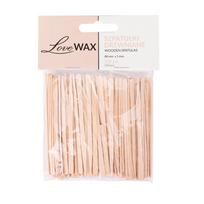 LoveWax vienkartinės mini medinės mentelės depiliacijai, 100 vnt.
