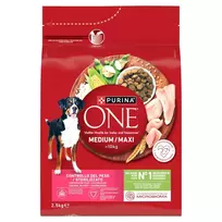 PURINA One Adult Medium/Maxi Weight Control/Sterilized Rich in turkey with rice - sausas maistas šunims - 2,5kg