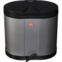 Wesco Eco-Double Bin rūšiavimo šiukšliadėžė su pedalu 2x15 l, sidabrinė