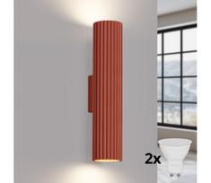 BRILAGI - LED Sieninis šviestuvas CRESTO 2xGU10/10W/230V 30 cm oranžinis