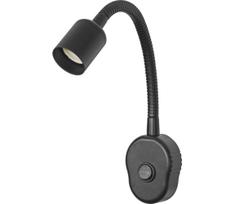 Osram - Lankstus sieninis šviestuvas PLUG TUBE FLEX 1xGU10/5W/230V juodas