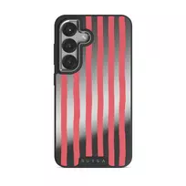 Pomegranate - Samsung Galaxy S25 Case, Elite Mirror Dark (Magnetic) / Silver