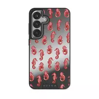 Coral Reef - Samsung Galaxy S25 Case, Elite Mirror Dark (Magnetic) / Silver