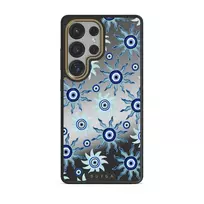 Blue Gaze - Samsung Galaxy S25 Ultra Case, Elite Mirror Dark (Magnetic) / Gold