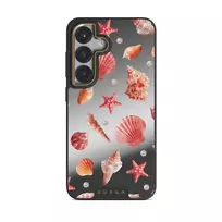 Seashells - Samsung Galaxy S25 Case, Elite Mirror Dark (Magnetic) / Gold