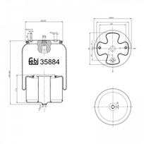 Pneumatinės pakabos pagalvė FEBI BILSTEIN 35884