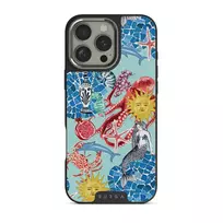 Aegean Affair - iPhone 16 Pro Case, Elite Dark (MagSafe) / Silver