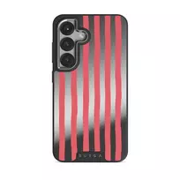 Pomegranate - Samsung Galaxy S25 Plus Case, Elite Mirror Dark (Magnetic) / Silver