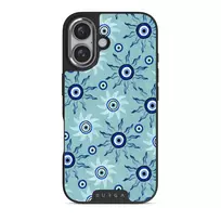 Blue Gaze - iPhone 16 Plus Case, Elite Dark (MagSafe) / Silver