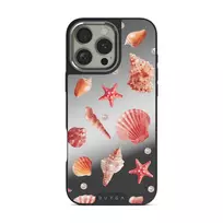 Seashells - iPhone 16 Pro Max Case, Elite Mirror Dark (MagSafe) / Silver