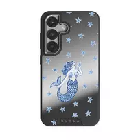 Salty Kiss - Samsung Galaxy S25 Plus Case, Elite Mirror Dark (Magnetic) / Silver