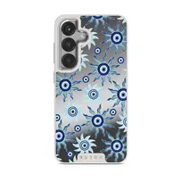Blue Gaze - Samsung Galaxy S25 Case, Elite Mirror Light (Magnetic) / Silver