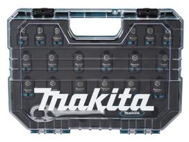 Makita smūginių galvučių rinkinys IMPACT BLACK 1/2" 8-27 mm + terkšlinis raktas, 19 dalių