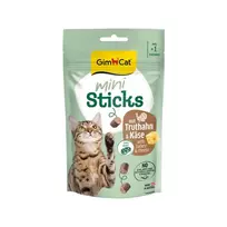 Skanėstai katėms | GimCat Mini Sticks su kalakutiena ir sūriu, 50 g