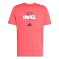 Adidas Padel Graphic Tee – Pure Turbo Red