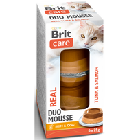 Brit Care Cat Double Layer Mousse Real Tuna and Salmon skanėstai katėms 150 g, Svoris 150 g