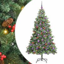 vidaXL Dirbtinė Kalėdų eglutė 300 LED Šilta balta PVC ir metalas Žalia