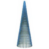 vidaXL LED Kalėdų medis 470 cm 1504 LED Mėlyna Plienas Žalia
