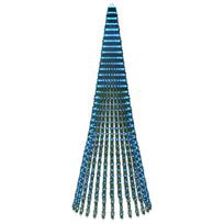 vidaXL LED Kalėdų medis 370 cm 1008 LED Mėlyna Plienas Žalia