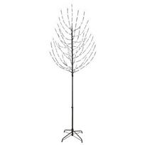vidaXL LED Kalėdų medis Juoda 240 cm Plienas 220 LED