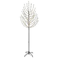 vidaXL LED Kalėdų medis Juoda 210 cm Plienas 180 LED
