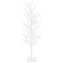 vidaXL Mikro beržo Kalėdų eglutė Balta 150 cm Plienas 360 LED