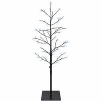 vidaXL Mikro beržo Kalėdų eglutė Juoda 120 cm Plienas 279 LED